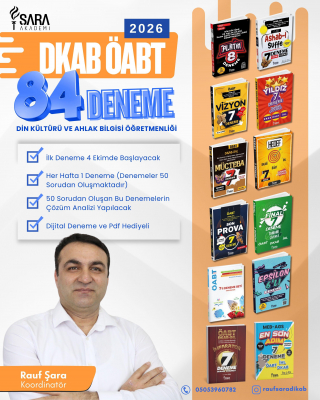 2026 KPSS DKAB ÖABT 84 Deneme Seti – Çözümlü ve Dijital Hediye Paketli