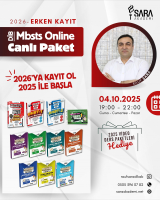 2026 MBSTS ONLINE PAKETİ (Kitaplar ve 2025 Videoları Hediye!)
