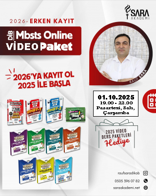 2026 MBSTS ONLINE PAKETİ VİDEO (Kitaplar ve 2025 Videoları Hediye!)