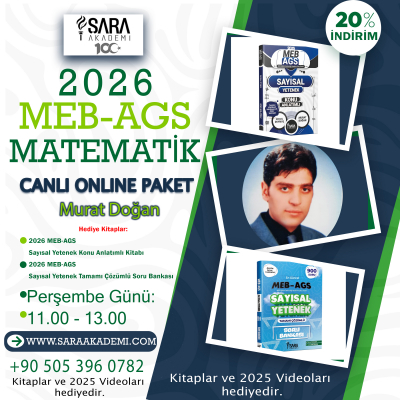 2026 MEB - AGS MATEMATİK CANLI + VİDEO PAKETİ (Kitaplar ve 2025 Videoları Hediye!)