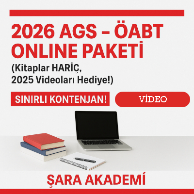 VİDEO PAKET - [2026 AGS - ÖABT ONLINE PAKETİ (Kitaplar HARİÇ , 2025 Videoları Hediye!)]